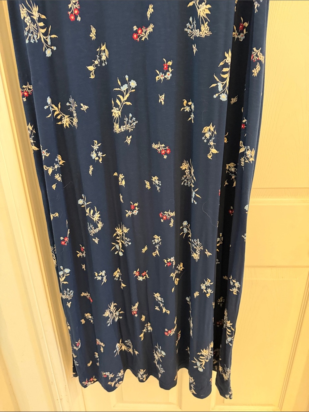 J. Jill Sleeveless Navy Floral Maxi Dress - Picture 4 of 5